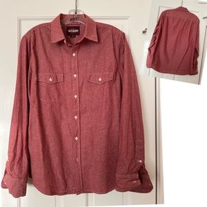Alesbury long sleeve button down - red
